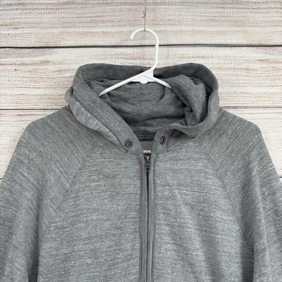 Ruehl No.925 Terry Cloth Full Zip Hoodie Sweatshirt Womens Small Gray - Picture 3 of 10